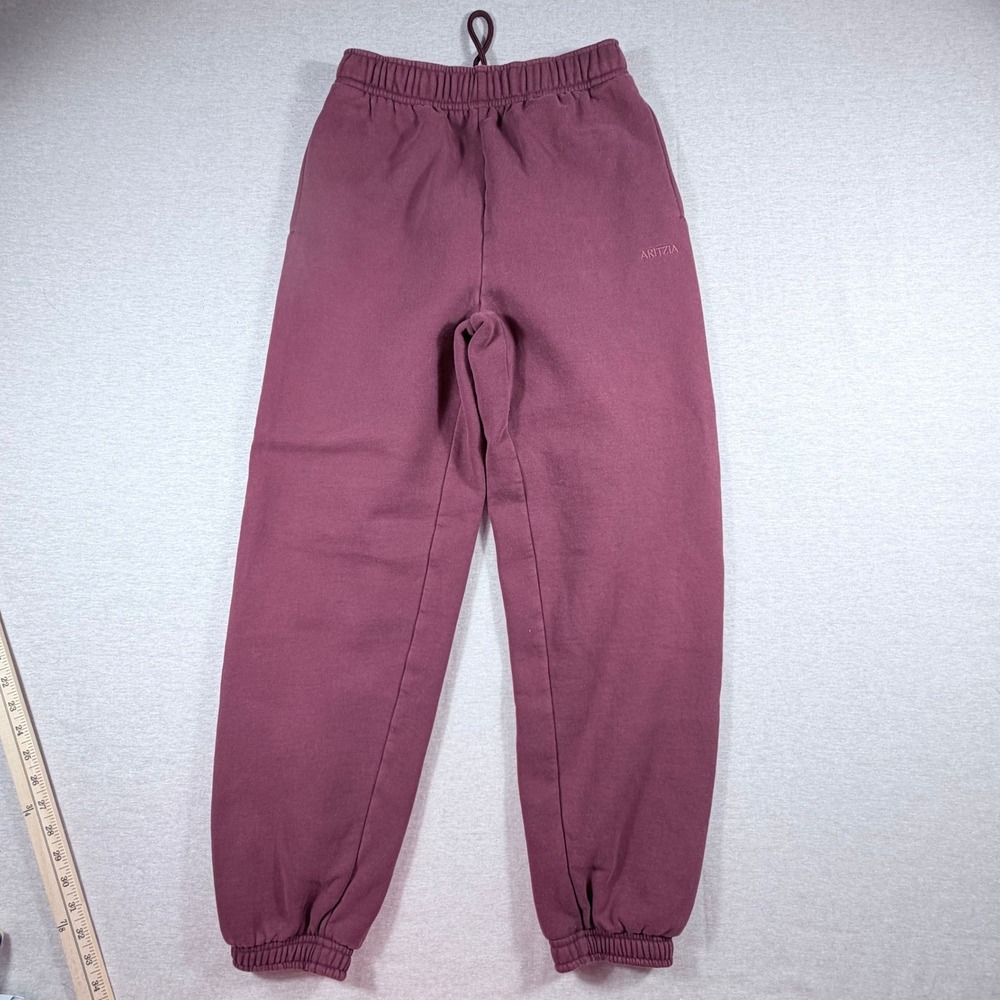 Aritzia Tna Mega Fit Sweatfleece Cozy Fleece Jogger Burgundy Oversize 2XS Lounge